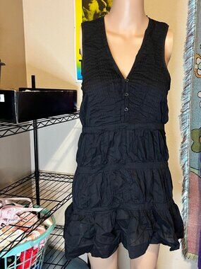 Calvin Klein Black Ruffle Mini Dress